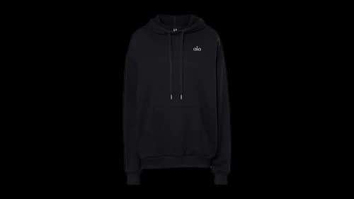 Alo Yoga Accolade Cotton-Blend Hoodie Black