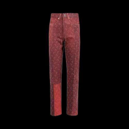 Marine Serre Denim Pants 'Tea Rose'