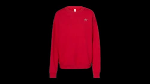 Alo Yoga Accolade Cotton-Blend Terry Sweatshirt Bold Red