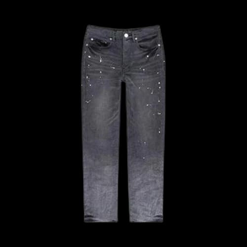 PURPLE BRAND Faded White Paint Skinny Jeans 'Black'