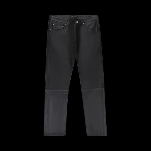 PURPLE BRAND Leather Relaxed Fit Pant 'Black'