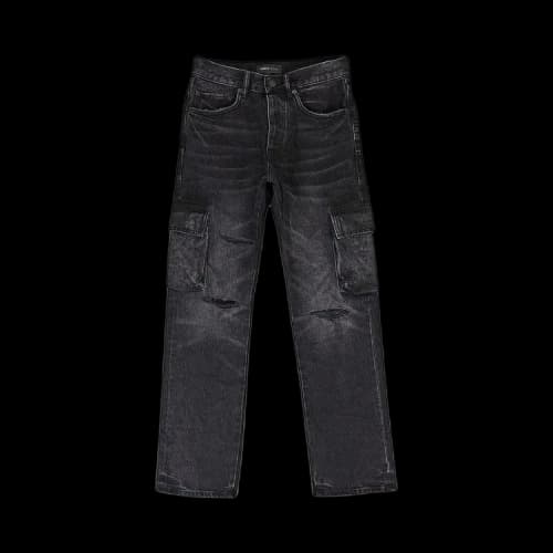 PURPLE BRAND Relaxed Cargo Skinny Jeans 'Black'