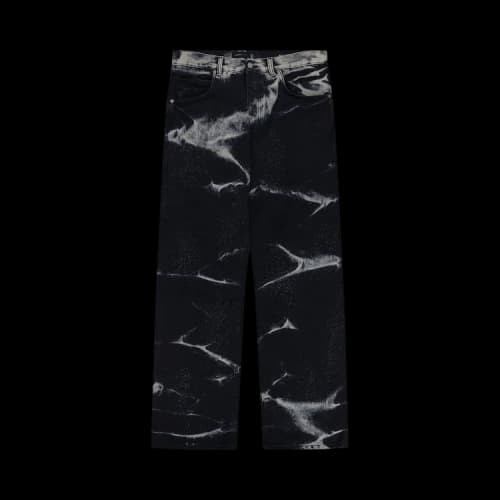 PURPLE BRAND Marble Coated Baggy Fit Jeans 'Black'