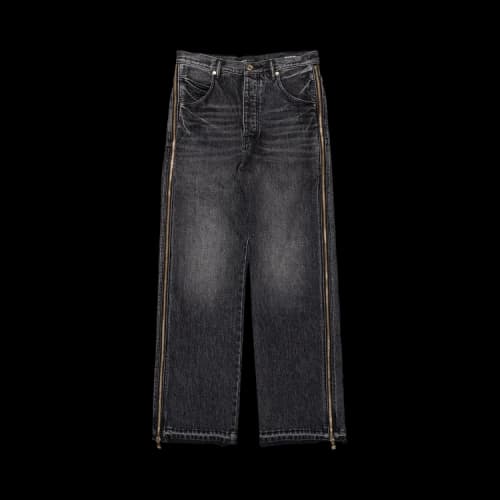 PURPLE BRAND Full Side Zip Skinny Jeans 'Black'