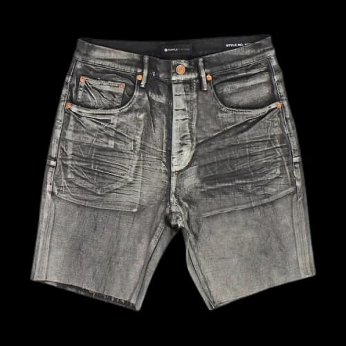 PURPLE BRAND Washed Iridescent Pearl Shorts 'Black'