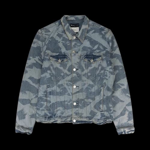 PURPLE BRAND Laser Wrinkled Denim Jacket 'Indigo'