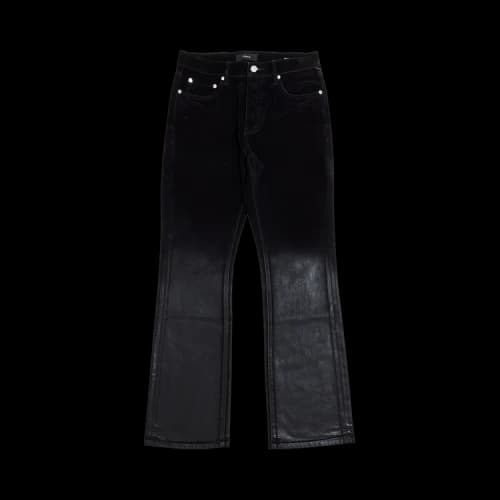 PURPLE BRAND Flock Dipped Bootcut Denim 'Black'
