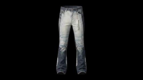 Purple Brand Upside Down Bootcut Jeans Blue