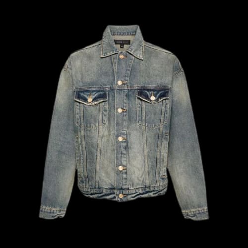 PURPLE BRAND Dirty Moto Destroy Denim Jacket 'Indigo'
