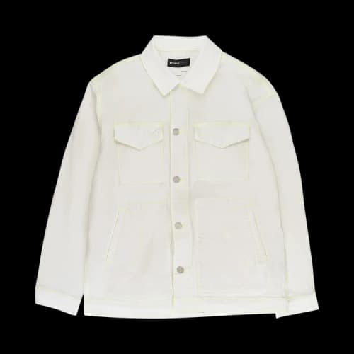 PURPLE BRAND Jacquard Chore Denim Jacket 'White'