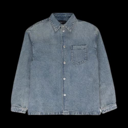 PURPLE BRAND Snap Front Shirt Jacket 'Indigo'