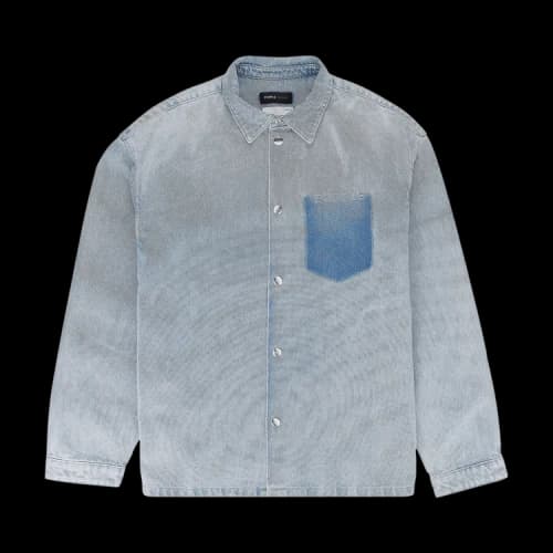 PURPLE BRAND Long-Sleeve Snap Shirt Jacket 'Indigo'