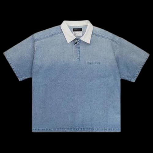 PURPLE BRAND Embossed Polo Shirt 'Indigo'