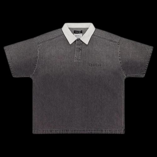 PURPLE BRAND Embossed Polo Shirt 'Black'