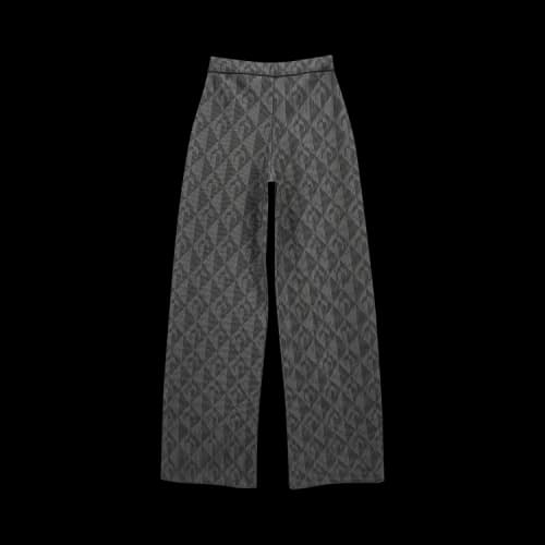 Marine Serre Jacquard Jersey Pants 'Black'