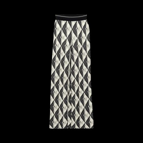 Marine Serre Royal Moon Carreaux Knit Pants 'Black'