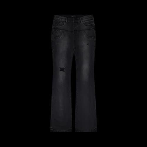 PURPLE BRAND Onyx Coated Double Waist 'Black'