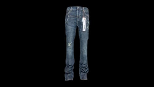 Purple Brand Rinse Coated Double Waist Jean Indigo