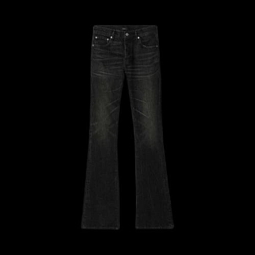 PURPLE BRAND Super Stack Flare Pants 'Black'