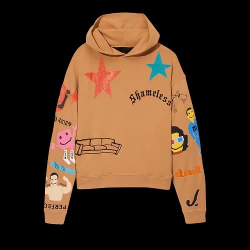 Cactus Plant Flea Market x Marc Jacobs Tattoo Hooded Pullover Sweatshirt 'Sand'