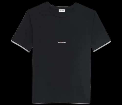 Saint Laurent Basic Logo T-shirt Black
