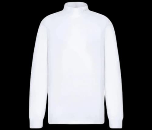 Dior Logo Longsleeve Turtleneck White