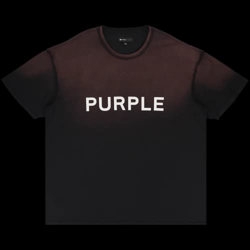 PURPLE BRAND Textured Jersey Inside Out Tee 'Black'