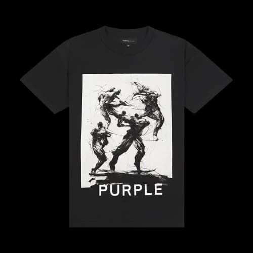 PURPLE BRAND Textured Inside Out T-Shirt 'Black'