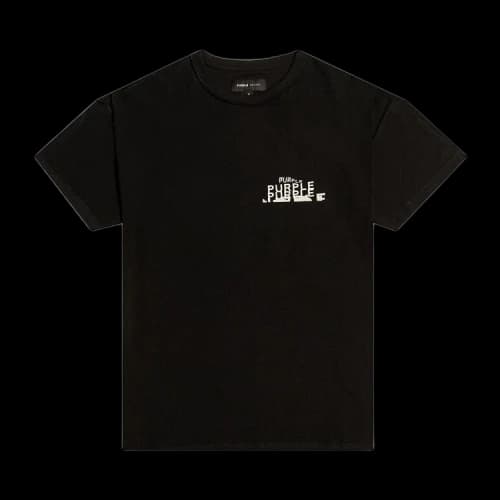 PURPLE BRAND Textured Inside Out Tee 'Black'