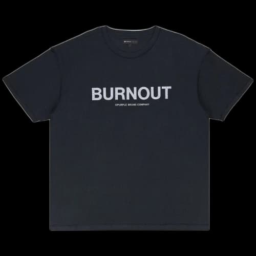PURPLE BRAND Textured Jersey Inside Out Tee 'Black'