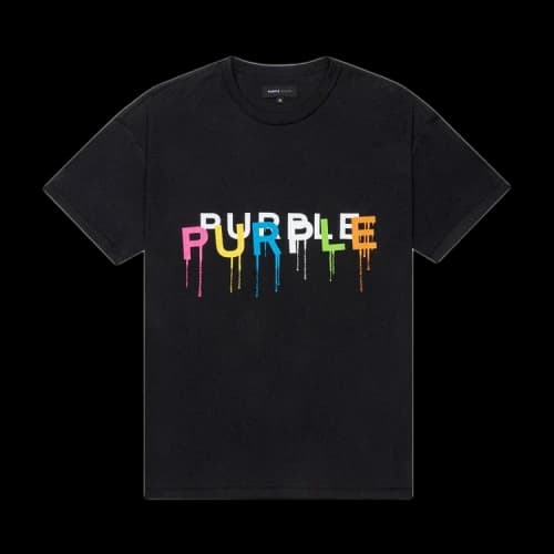 PURPLE BRAND Textured Inside Out T-Shirt 'Black'