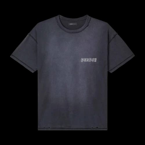 PURPLE BRAND Textured Inside Out Tee 'Black'