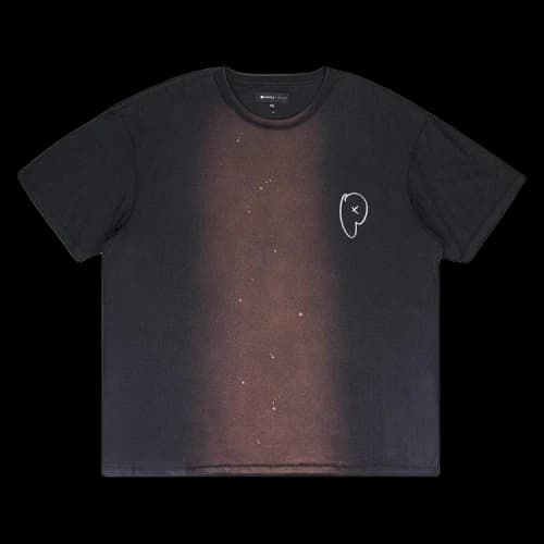 PURPLE BRAND Textured Jersey Inside Out Tee 'Black'
