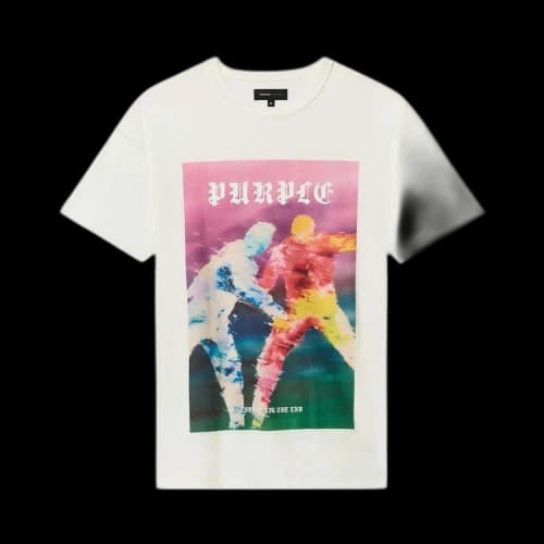 PURPLE BRAND Textured Inside Out T-Shirt 'White'