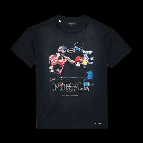 PURPLE BRAND Textured Inside Out T-Shirt 'Black'