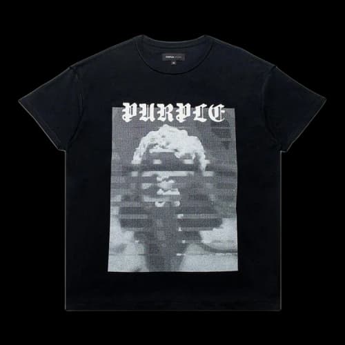 PURPLE BRAND Textured Inside Out T-Shirt 'Black'