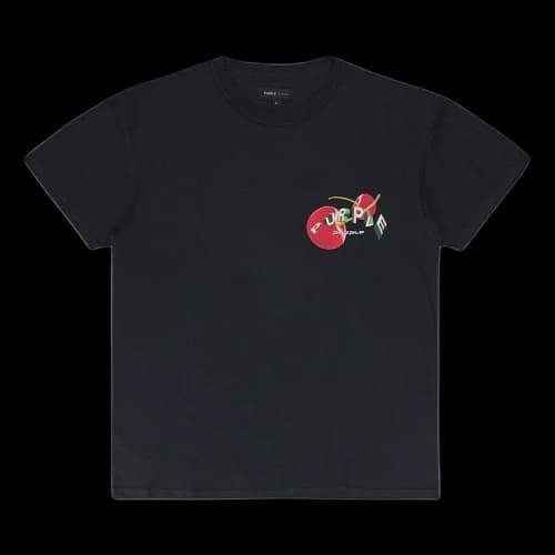 PURPLE BRAND Textured Inside Out Tee 'Black'