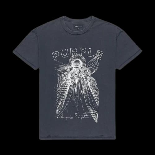 PURPLE BRAND Textured Inside Out T-Shirt 'Black'