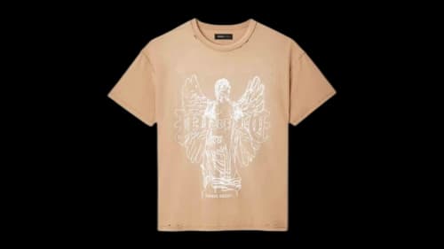 Purple Brand Textured Inside Out Tee Tan