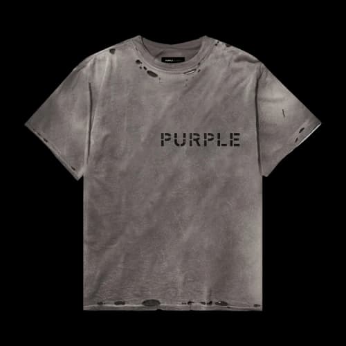 PURPLE BRAND Textured Inside Out T-Shirt 'Black'