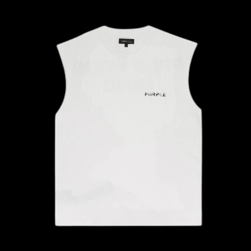 PURPLE BRAND Textured Jersey Sleeveless 'White'