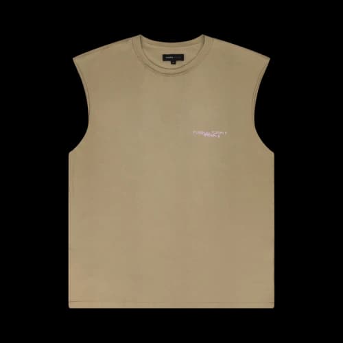 PURPLE BRAND Textured Jersey Sleeveless 'Tan'
