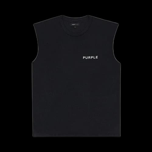 PURPLE BRAND Inside Out Sleeveless Tee 'Black'