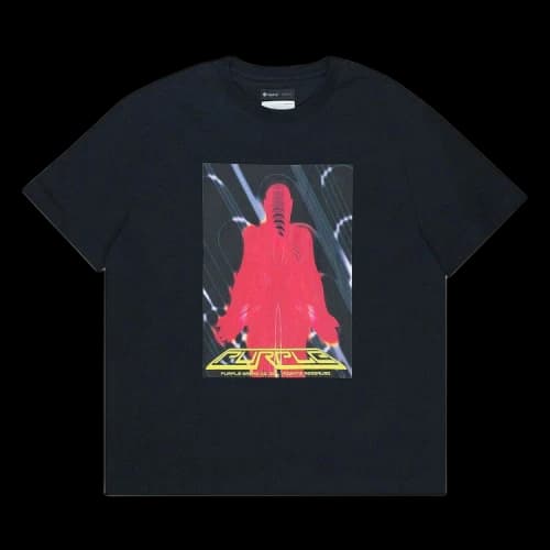 PURPLE BRAND Textured Jersey Short-Sleeve Tee 'Black'