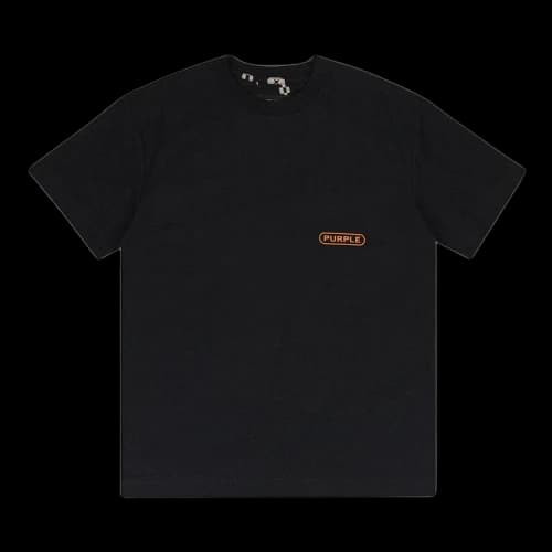 PURPLE BRAND Textured Jersey Short-Sleeve Tee 'Black'