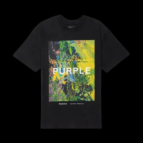 PURPLE BRAND Textured Jersey Tee 'Black'