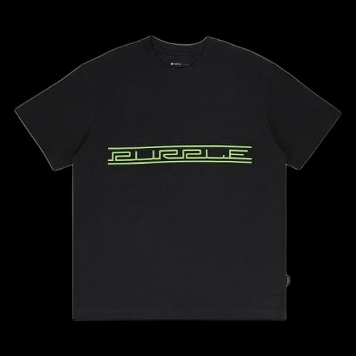 PURPLE BRAND Textured Jersey Short-Sleeve Tee 'Black'