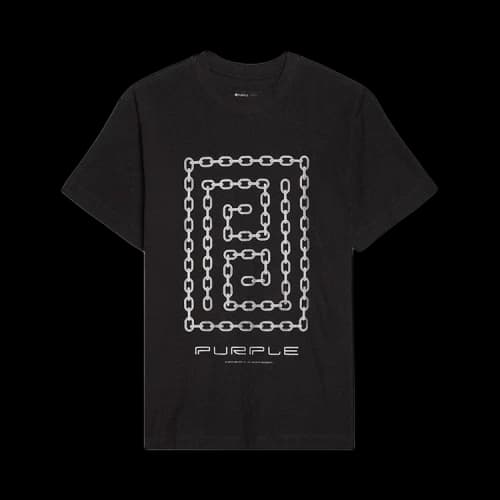 PURPLE BRAND Meander Chain Tee 'Black'