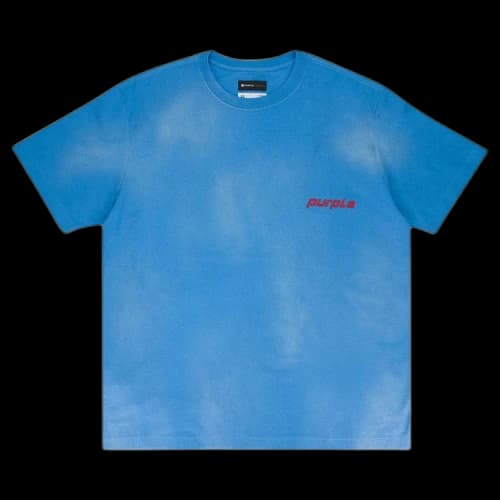 PURPLE BRAND Textured Jersey Short-Sleeve Tee 'Blue'