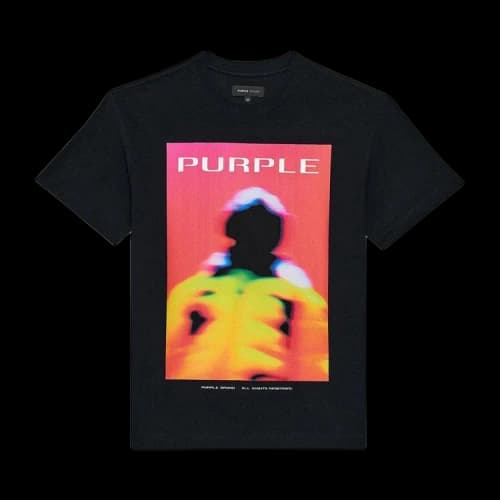 PURPLE BRAND Textured Jersey T-Shirt 'Black'